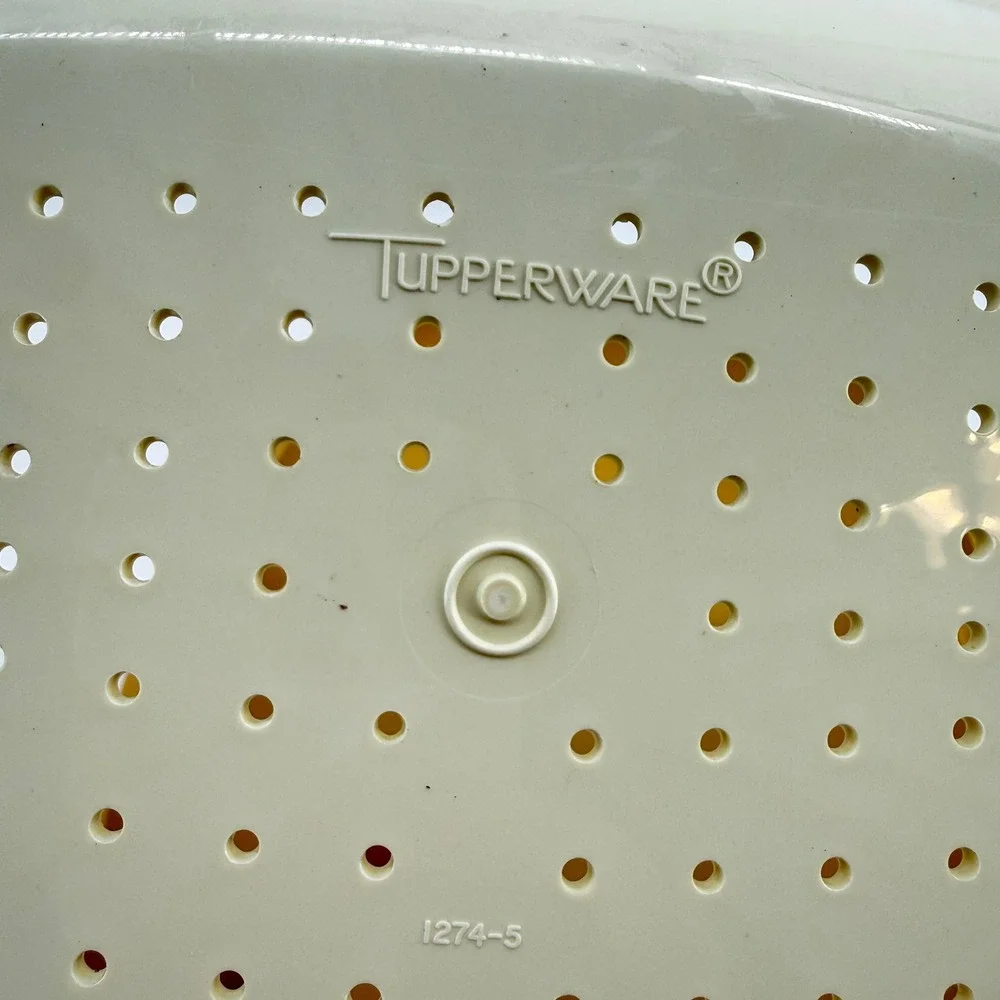 TUPPERWARE MICROWAVE VEGGIE STEAMER RICE COOKER SERVING BOWL 3PC 1273 GOLD EUC